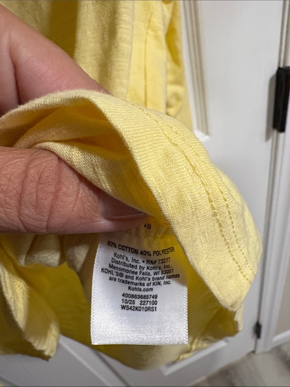 Sonoma Yellow Crewneck Long Sleeve Tee - Picture 3 of 3